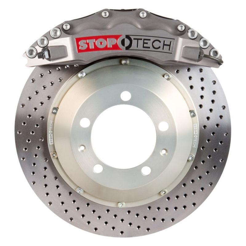 StopTech 08-13 Toyota Land Cruiser Front BBK w/Trophy Anodized ST-65 Calipers Drilled 380x35mm Rotor - Attacking the Clock Racing