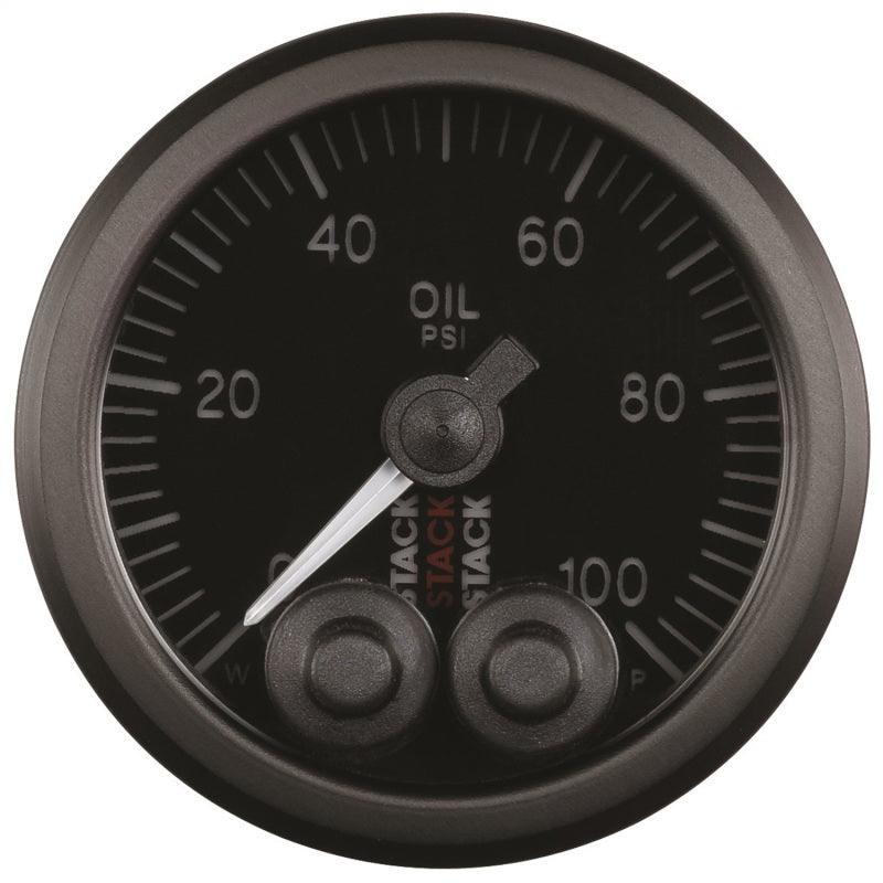 Autometer Stack Instruments Pro Control 52mm Oil Pressure Gauge - Black - Attacking the Clock Racing