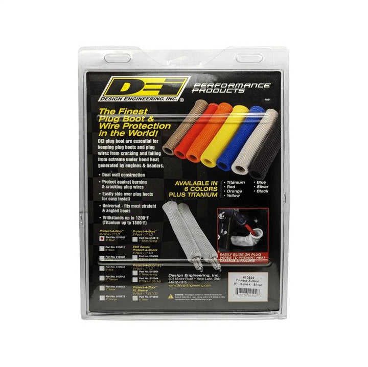 DEI Protect-A-Boot - 6in - 8-pack - Silver - Attacking the Clock Racing