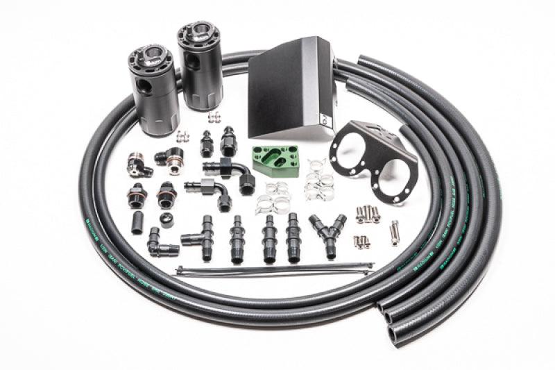 Radium 02-21 Subaru EJ-Series Fluid Lock Turbo Dual Catch Can Kit - Attacking the Clock Racing