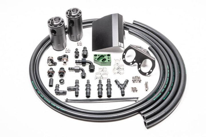 Radium 02-21 Subaru EJ-Series Fluid Lock Turbo Dual Catch Can Kit - Attacking the Clock Racing