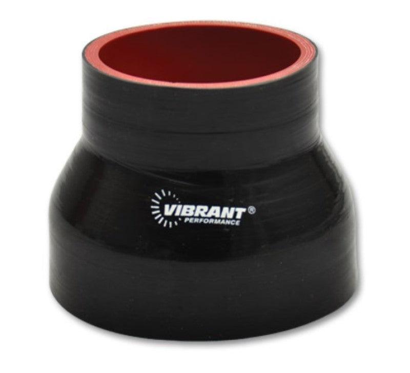 Vibrant 4 Ply Reducer Coupler 3in ID x 2.5in ID x 4.5n Long - Black - Attacking the Clock Racing