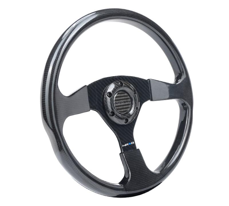 NRG Carbon Fiber Steering Wheel 350mm - Attacking the Clock Racing