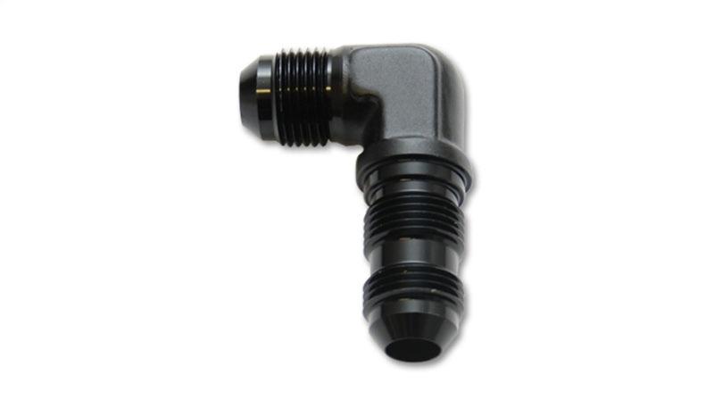 Vibrant -8AN Bulkhead Adapter 90 Degree Elbow Fitting - Anodized Black Only - Attacking the Clock Racing