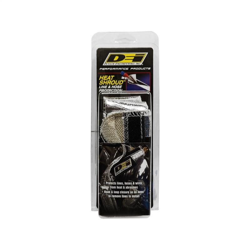 DEI Heat Shroud 1in I.D. x 3ft - Aluminized Sleeving - Hook and Loop Edge - Attacking the Clock Racing