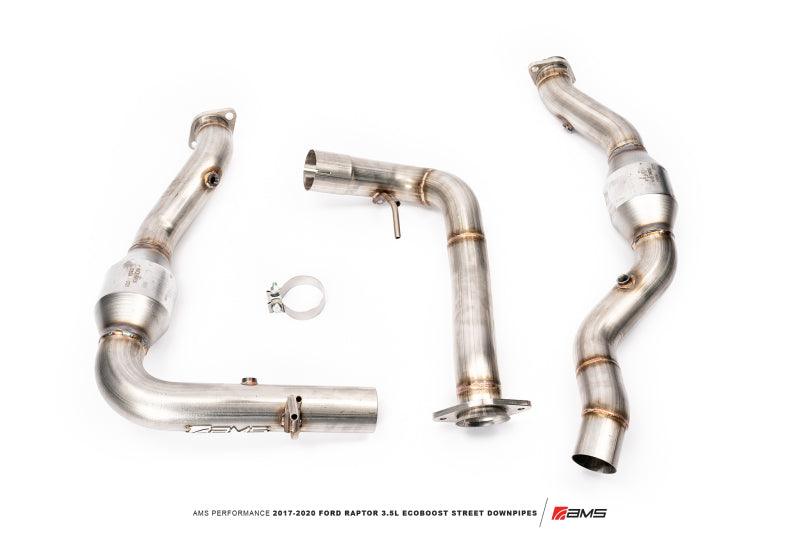 AMS Performance 17-20 Ford Raptor 3.5L Ecoboost Street Downpipes - Attacking the Clock Racing
