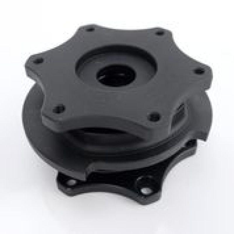NRG Innovations Gen 1.0 Short Quick Release Adapter Kit – 6-Hole, Black Chrome Finish – For Steering Wheel