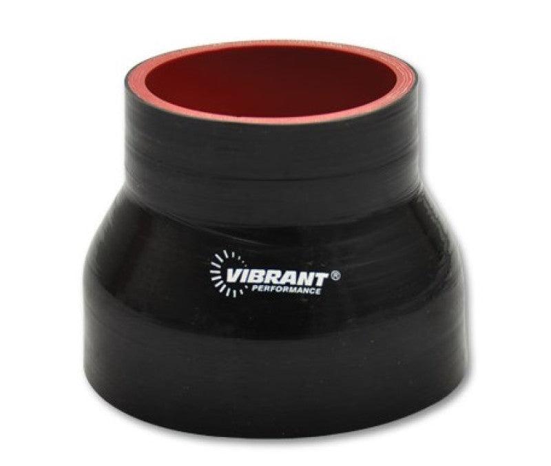 Vibrant 4 Ply Reducer Couper 4.0in ID x 3.50in ID x 4.50in Long - Black - Attacking the Clock Racing