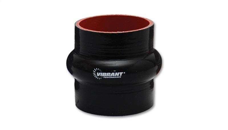 Vibrant 4 Ply Reinforced Silicone Hump Hose Connector - 4in I.D. x 3in long (BLACK) - Attacking the Clock Racing