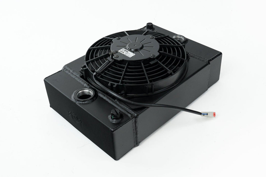 CSF - 7065B The KING Cooler - Ultimate Drag Race Radiator w/ SPAL Fan & Mounting Kit - Black - Attacking the Clock Racing