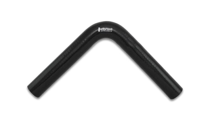 Vibrant 4 Ply Reinforced Silicone Elbow Connector - 1in ID x 8in Leg 90 Deg Elbow (BLACK) - Attacking the Clock Racing