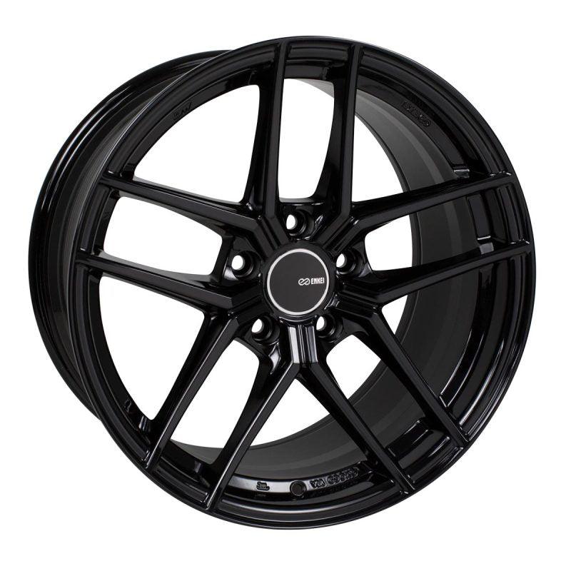 Enkei TY5 19x9.5 5x114.3 35mm Offset 72.6mm Bore Black Wheel - Attacking the Clock Racing