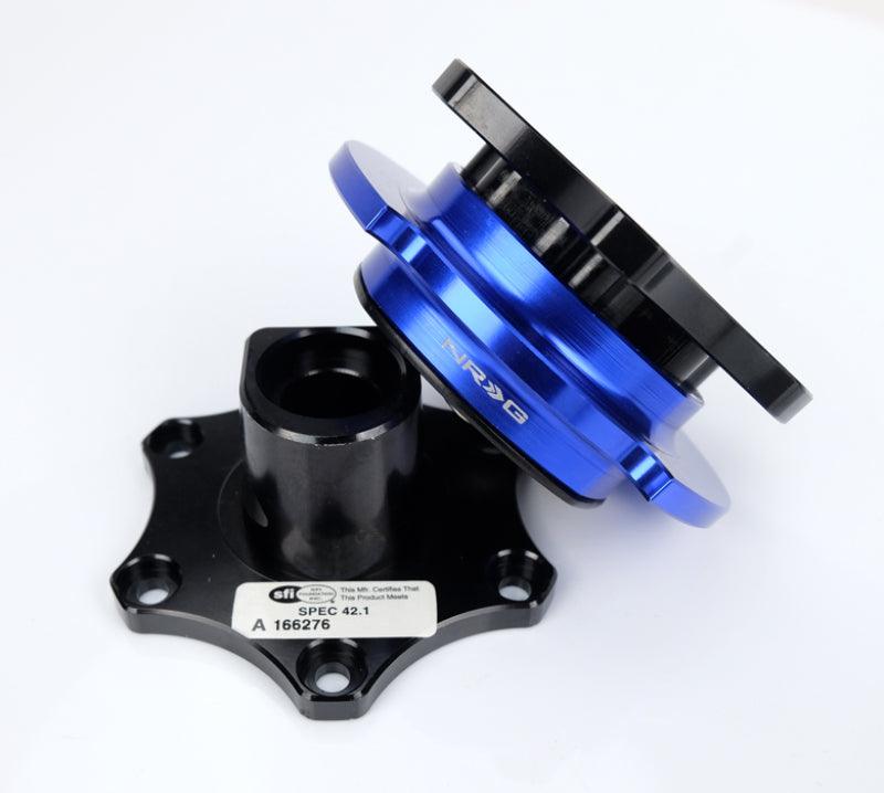 NRG SFI KEY WAY TYPE QUICK RELEASE - Black/Blue - Attacking the Clock Racing