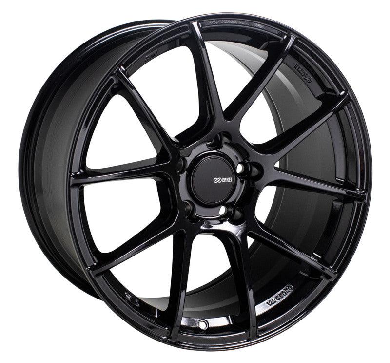 Enkei TS-V 18x8.5 5x120 38mm Offset 72.6mm Bore Gloss Black Wheel - Attacking the Clock Racing