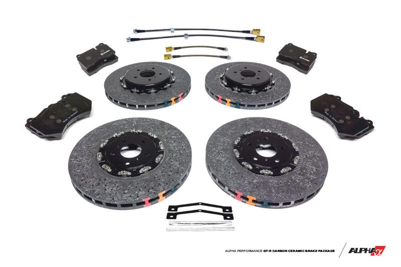 AMS Performance 2012+ Nissan GT-R DBA/NISMO R35 Alpha Carbon Ceramic Brake Kit - Attacking the Clock Racing