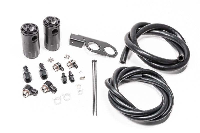 Radium Engineering Dual Catch Can Kit Nissan Z33 V35 VQ35DE/HR Fluid Lock - Attacking the Clock Racing