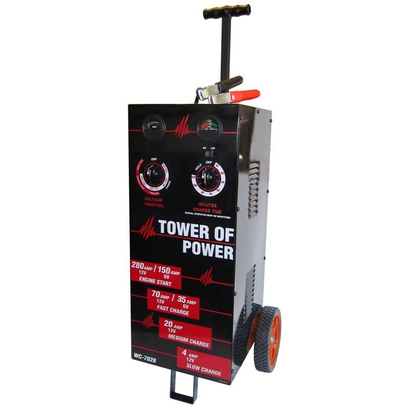 Autometer Wheel Charger Tower of Power Man 70/30/4/280 AMP - Attacking the Clock Racing