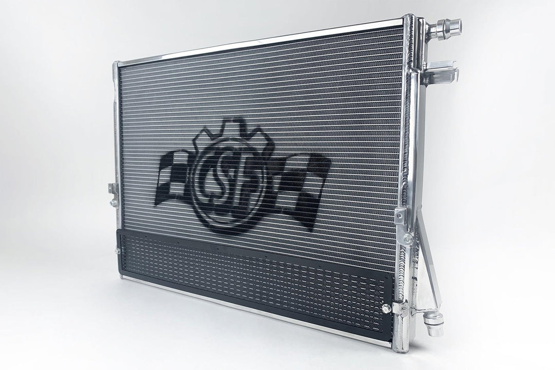 CSF - A90 Supra / BMW G-Series High-Performance Heat Exchanger w/ Rock Guard - Attacking the Clock Racing
