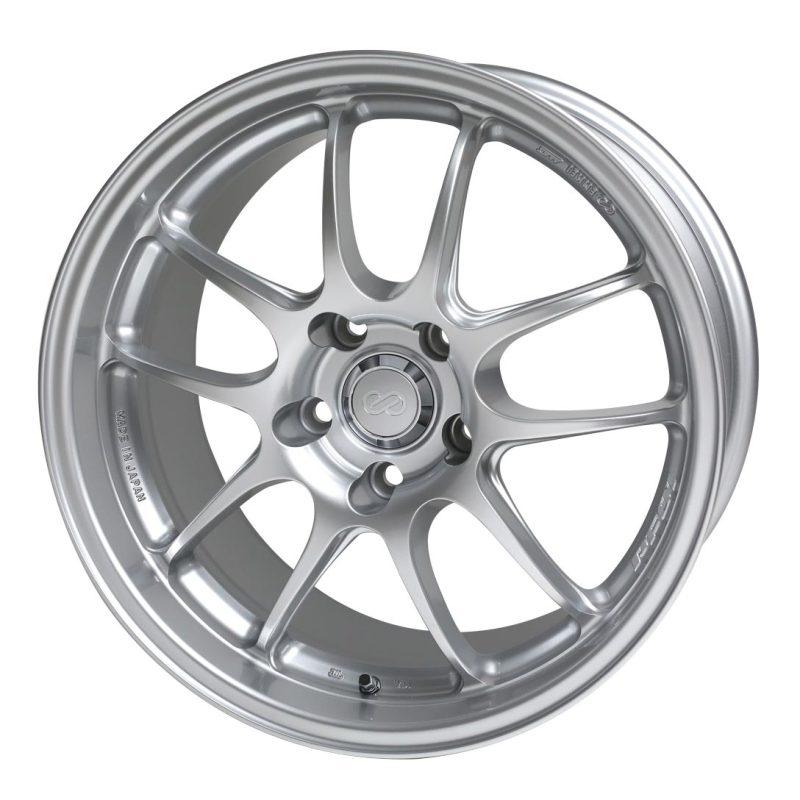 Enkei PF01 18x9 5x114.3 35mm Offset 75 Bore Dia Silver Wheel - Attacking the Clock Racing