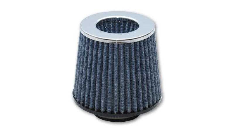 Vibrant Open Funnel Perf Air Filter (5in Cone O.D. x 5in Tall x 2.75in inlet I.D.) Chrome Filter Cap - Attacking the Clock Racing