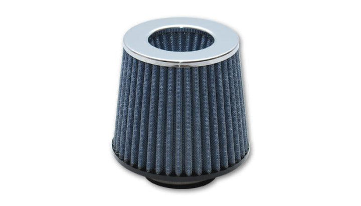 Vibrant Open Funnel Perf Air Filter (5in Cone O.D. x 5in Tall x 2.75in inlet I.D.) Chrome Filter Cap - Attacking the Clock Racing