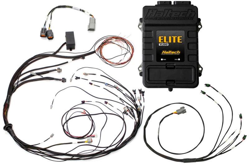 Haltech Elite 1500 Terminated Harness ECU Kit w/ Square EV1 Injector Connectors - Attacking the Clock Racing