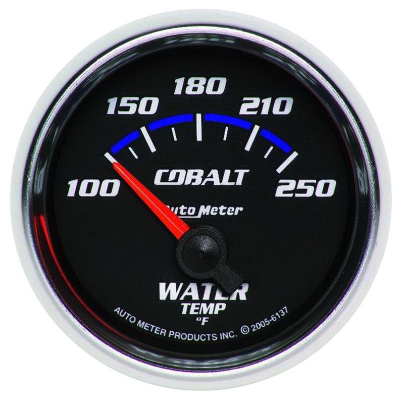 Autometer Cobalt 52.4mm 100-250 deg. F Short Sweep Electronic Water Temperature Gauge - Attacking the Clock Racing