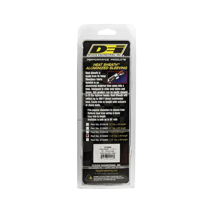 DEI Heat Sheath 1-1/4in I.D. x 3ft - Aluminized Sleeving - Sewn Edge - Attacking the Clock Racing