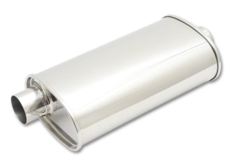 Vibrant StreetPower Oval Muffler 3.50in Inlet/Outlet (Offset-Center) - Attacking the Clock Racing