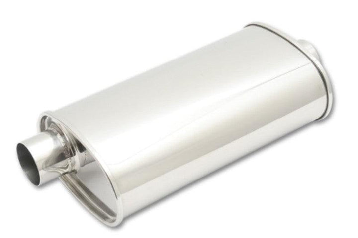 Vibrant StreetPower Oval Muffler 3.50in Inlet/Outlet (Offset-Center) - Attacking the Clock Racing