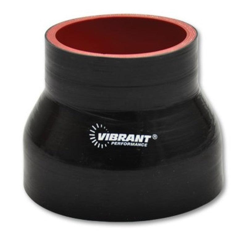 Vibrant 4 Ply Reducer Couper 1.5in ID x 1.375in ID x 3in Long - Black - Attacking the Clock Racing