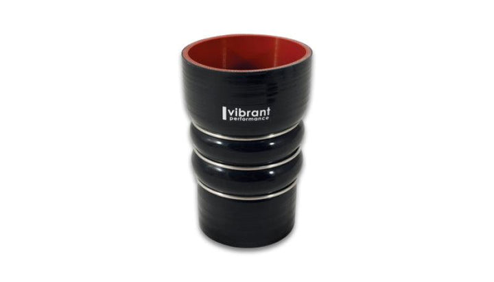 Vibrant Silicone Coupling 4 Ply Aramid CAC Hose 3in x 3.5in Inlet/Outlet - Black - Attacking the Clock Racing