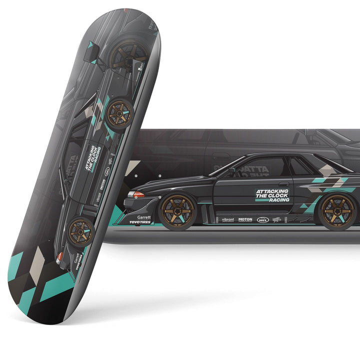 Limited Edition Nissan R32 GTR Time Attack Skateboard Deck - Attacking the Clock Racing
