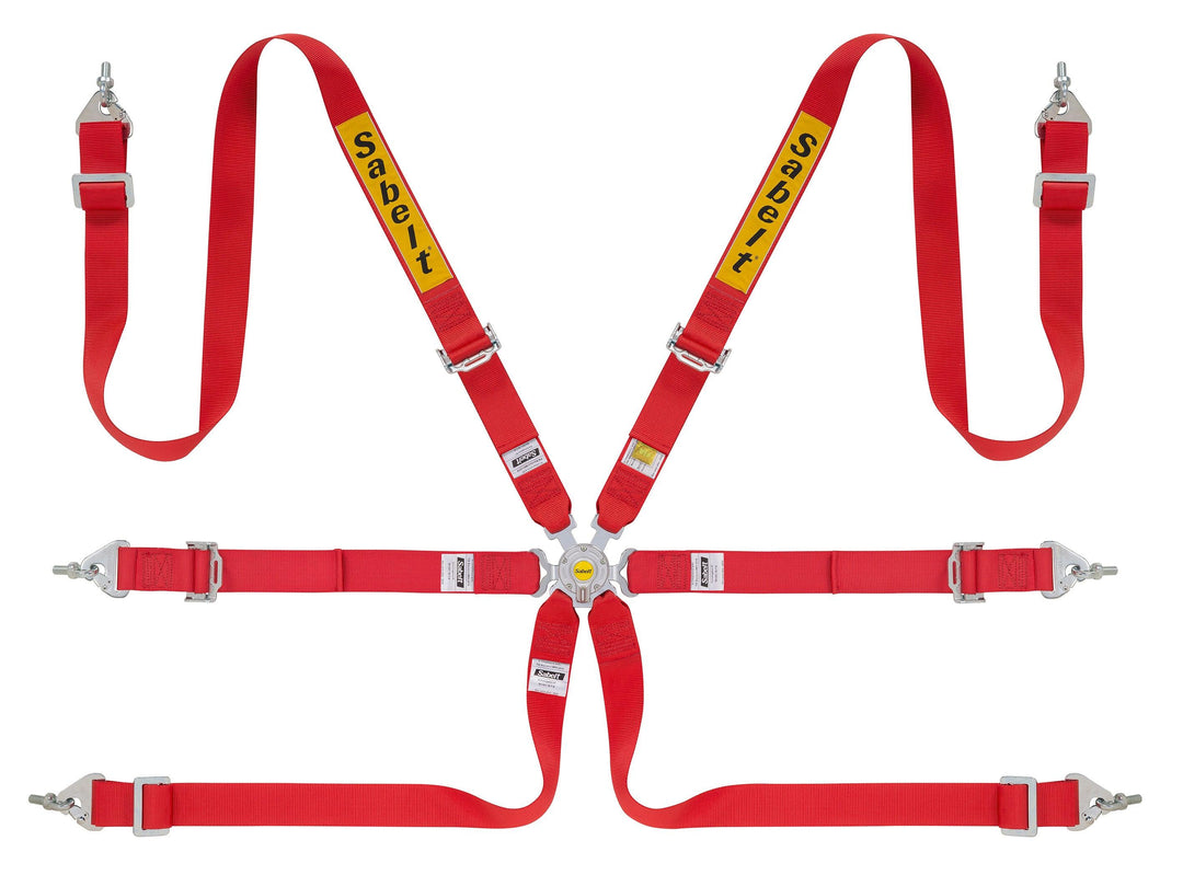 Sabelt Steel Saloon Rally 6-Point Harness - Attacking the Clock Racing