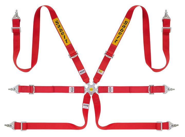 Sabelt Steel Saloon Rally 6-Point Harness - Attacking the Clock Racing