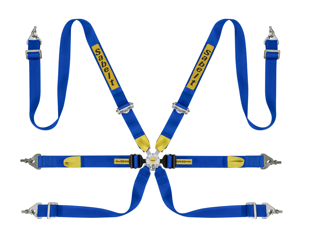 Sabelt Enduro Series Silver 6-Point Harness - Attacking the Clock Racing