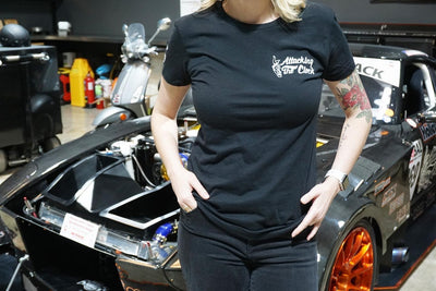Attacking the Clock 240z Blueprint Tee - Women's - Attacking the Clock Racing