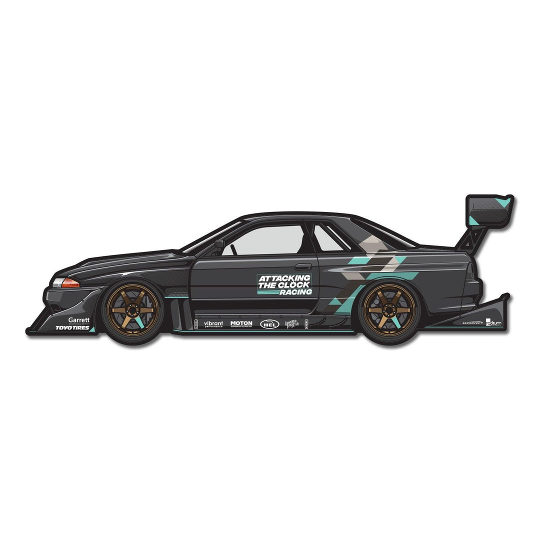 Skyline R32 GTR Time Attack Sticker - Attacking the Clock Racing