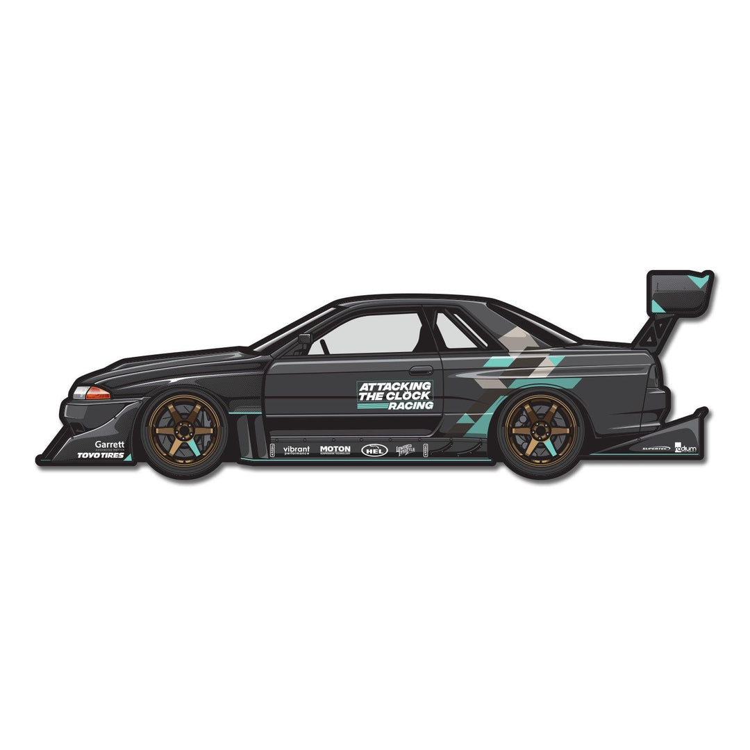 Red Time Attack R32 Skyline R32 GTR Time Attack Sticker – Attacking the Clock Racing