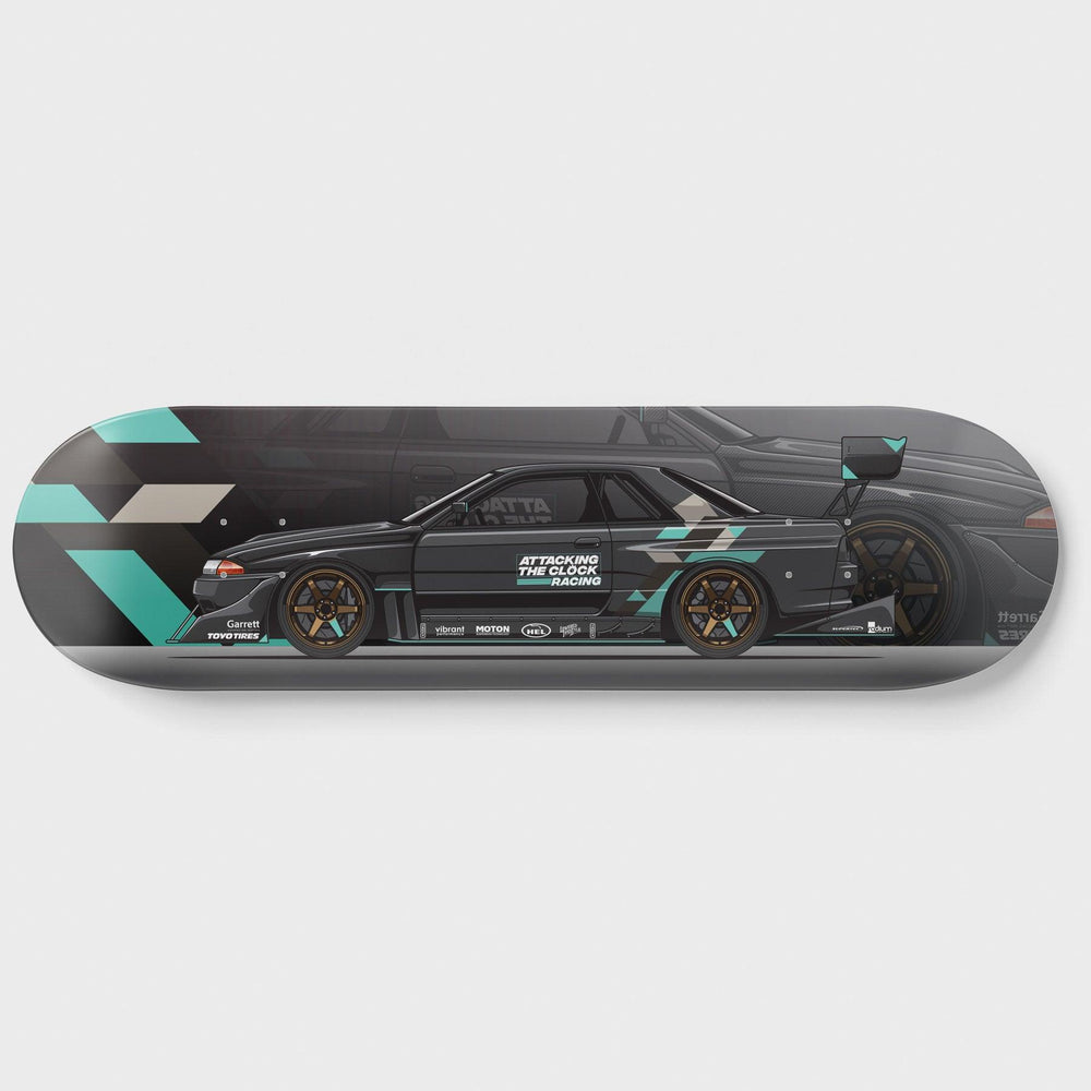 Limited Edition Nissan R32 GTR Time Attack Skateboard Deck - Attacking the Clock Racing