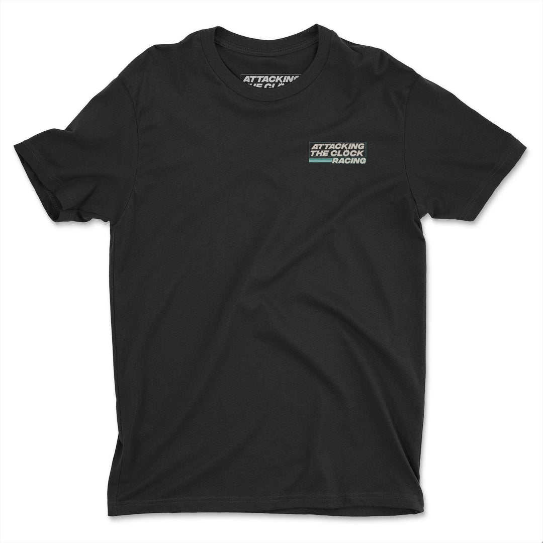 R32 GTR Time Attack Shop Build T-Shirt - Attacking the Clock Racing