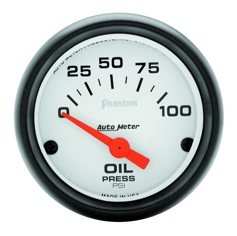 Autometer Phantom 52mm 0-100 PSI Electric Oil Pressure Gauge - Attacking the Clock Racing