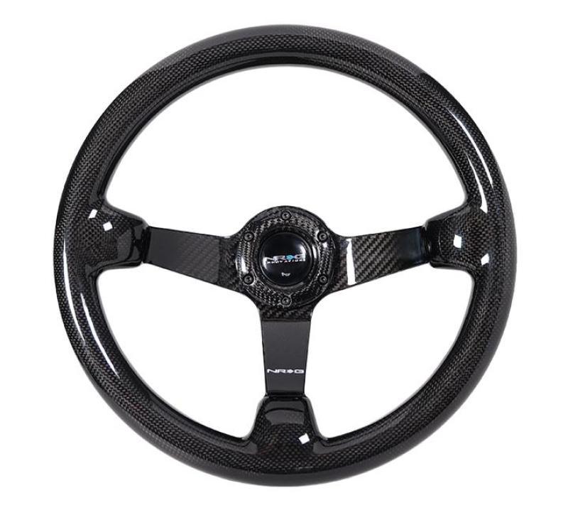 NRG Forged Carbon Fiber Steering Wheel (350mm / 3in. Deep) - Attacking the Clock Racing