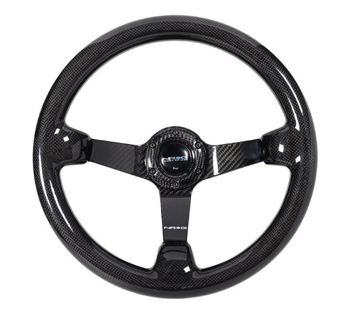 NRG Forged Carbon Fiber Steering Wheel (350mm / 3in. Deep) - Attacking the Clock Racing