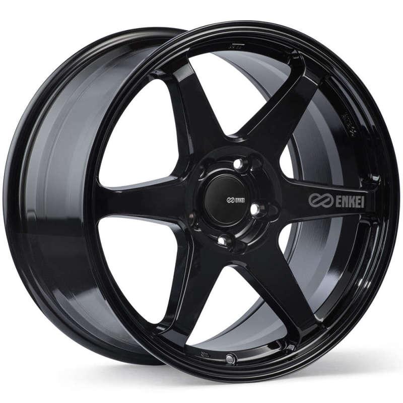 Enkei T6R 18x8 45mm Offset 5x100 Bolt Pattern 72.6 Bore Gloss Black Wheel - Attacking the Clock Racing
