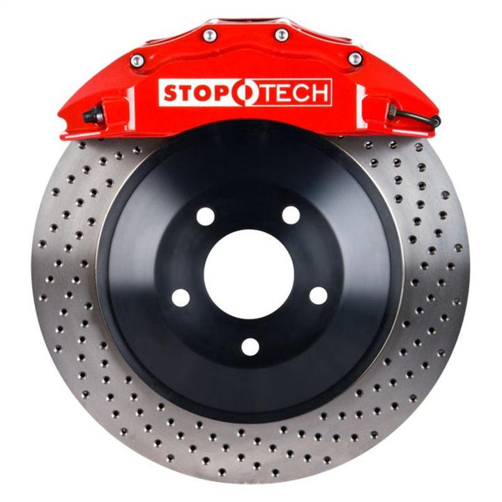StopTech 08-13 Toyota Land Cruiser Front BBK w/ Red ST-65 Calipers Drilled 380x35mm Rotor - Attacking the Clock Racing