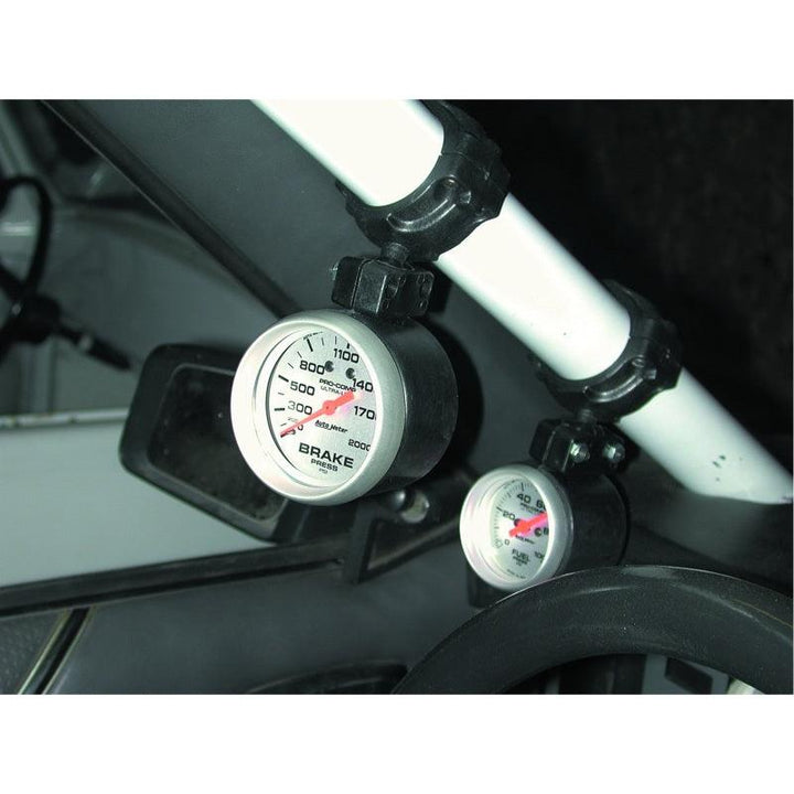 Autometer 2-1/16in inch Black Roll Pod Gauge Mount for 1 5/8 inch Roll Cage - Attacking the Clock Racing