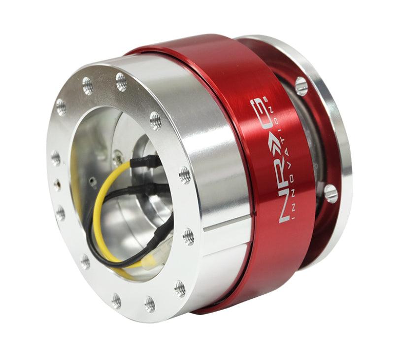 NRG Quick Release - Silver Body/ Red Chrome Ring - Attacking the Clock Racing