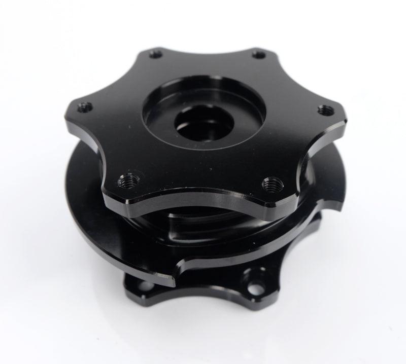 NRG Quick Release SFI SPEC 42.1 - Shiny Black Body / Shiny Black Ring - Attacking the Clock Racing