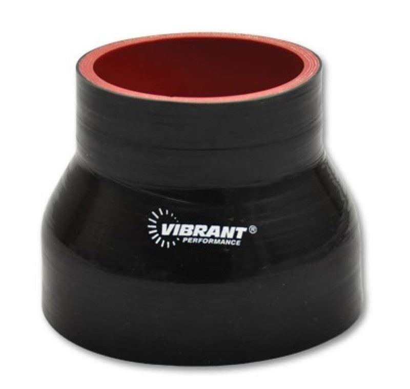 Vibrant 4 Ply Reducer Couper 3in ID x 3.75in ID x 3in Long - Black - Attacking the Clock Racing